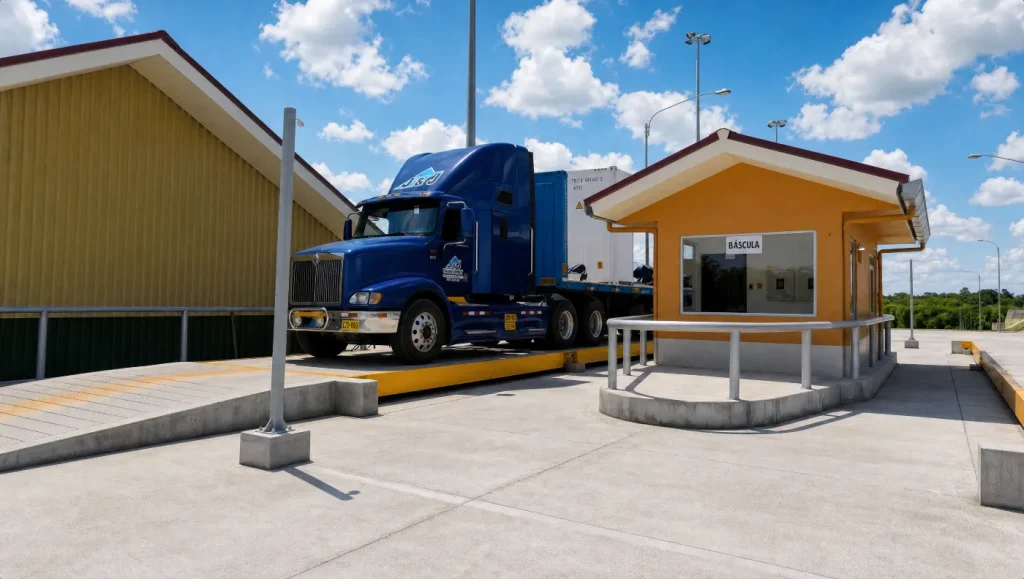 Camión en la báscula del terminal